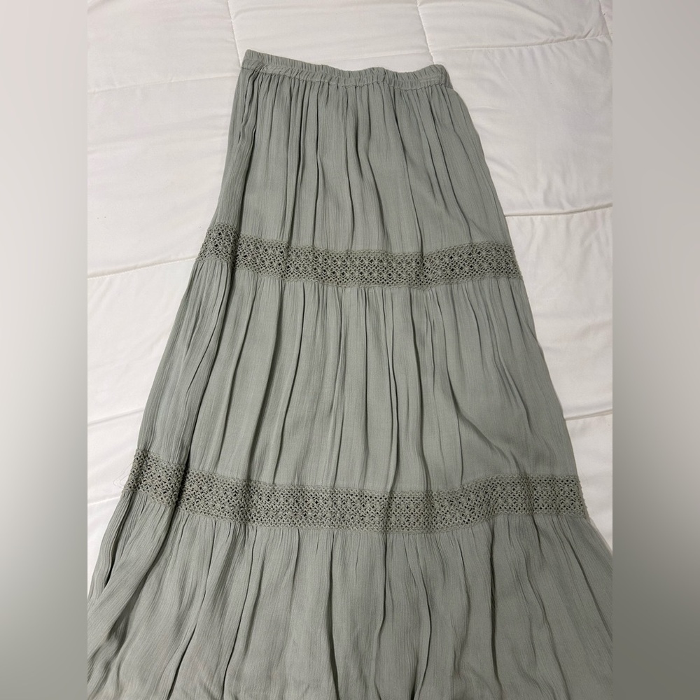 Layered maxi skirt